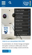 How georgebrown.ca looks like on a mobile device such as an iPhone.