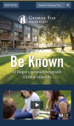 How georgefox.edu looks like on a mobile device such as an iPhone.