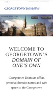 How georgetown.domains looks like on a mobile device such as an iPhone.