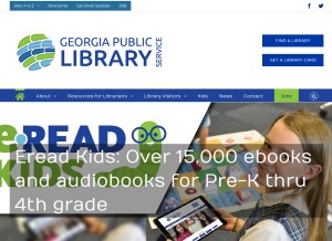 How georgialibraries.org looks like on a tablet such as an iPad.