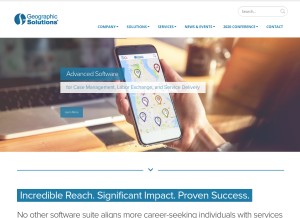 How geosolinc.com looks like on a tablet such as an iPad.