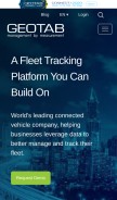 How geotab.com looks like on a mobile device such as an iPhone.