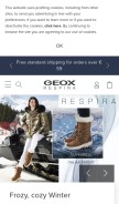 How geox.com looks like on a mobile device such as an iPhone.