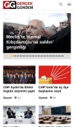 How gercekgundem.com looks like on a mobile device such as an iPhone.