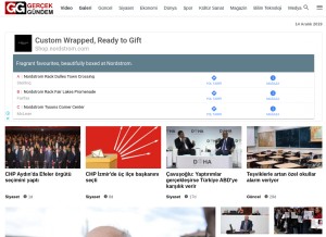 How gercekgundem.com looks like on a tablet such as an iPad.