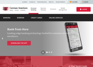 How germanamerican.com looks like on a tablet such as an iPad.