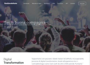 How gestionaleauto.com looks like on a tablet such as an iPad.