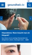 How gesundheit.de looks like on a mobile device such as an iPhone.