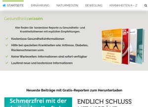 How gesundheits-praemien.de looks like on a tablet such as an iPad.