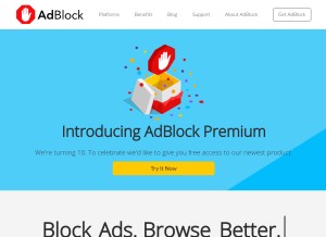 How getadblock.com looks like on a tablet such as an iPad.