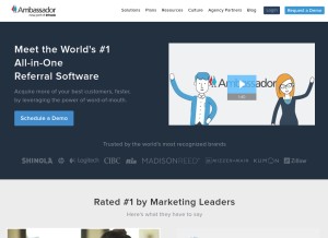 How getambassador.com looks like on a tablet such as an iPad.