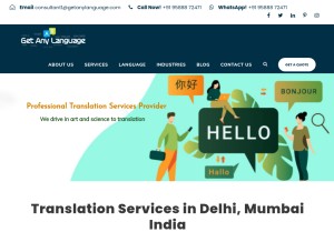 How getanylanguage.com looks like on a tablet such as an iPad.