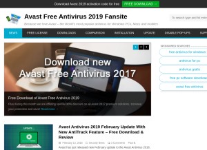 How getavast.net looks like on a tablet such as an iPad.