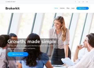 How getbrokerkit.com looks like on a tablet such as an iPad.