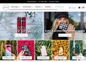 How getcasely.com looks like on a tablet such as an iPad.