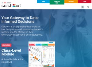 How getcatchon.com looks like on a tablet such as an iPad.