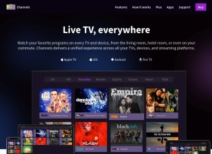 How getchannels.com looks like on a tablet such as an iPad.