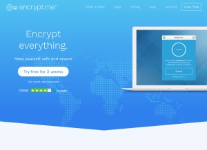 How getcloak.com looks like on a tablet such as an iPad.