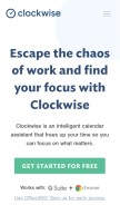 How getclockwise.com looks like on a mobile device such as an iPhone.