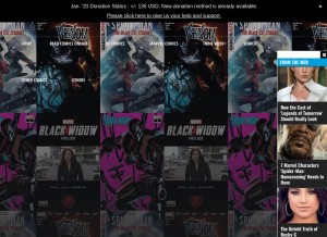 How getcomics.info looks like on a tablet such as an iPad.