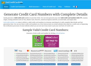 How getcreditcardinfo.com looks like on a tablet such as an iPad.