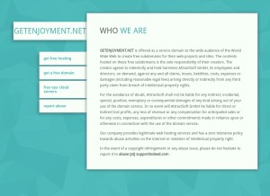 How getenjoyment.net looks like on a tablet such as an iPad.