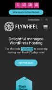 How getflywheel.com looks like on a mobile device such as an iPhone.