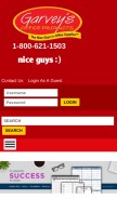 How getgarveys.com looks like on a mobile device such as an iPhone.
