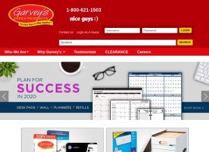 How getgarveys.com looks like on a tablet such as an iPad.