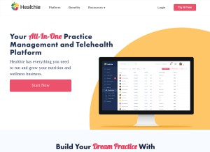 How gethealthie.com looks like on a tablet such as an iPad.
