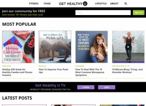 How gethealthyu.com looks like on a tablet such as an iPad.