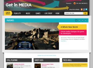 How getinmedia.com looks like on a tablet such as an iPad.