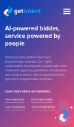 How getintent.net looks like on a mobile device such as an iPhone.