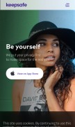 How getkeepsafe.com looks like on a mobile device such as an iPhone.
