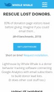 How getlighthouse.io looks like on a mobile device such as an iPhone.