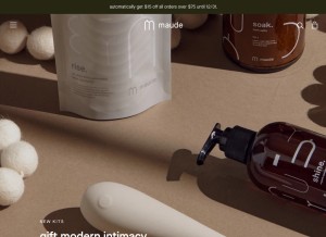 How getmaude.com looks like on a tablet such as an iPad.