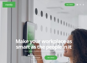 How getmeetio.com looks like on a tablet such as an iPad.