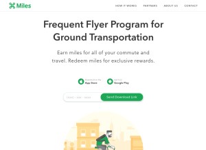 How getmiles.com looks like on a tablet such as an iPad.