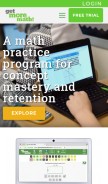 How getmoremath.com looks like on a mobile device such as an iPhone.