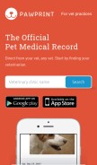 How getpawprint.com looks like on a mobile device such as an iPhone.