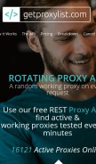 How getproxylist.com looks like on a mobile device such as an iPhone.