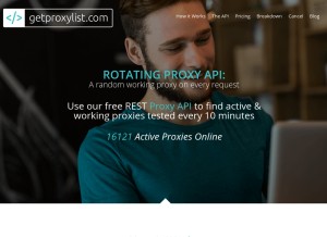 How getproxylist.com looks like on a tablet such as an iPad.