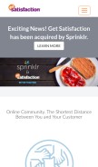 How getsatisfaction.com looks like on a mobile device such as an iPhone.