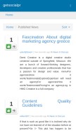 How getsocialpr.com looks like on a mobile device such as an iPhone.