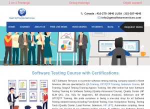 How getsoftwareservice.com looks like on a tablet such as an iPad.