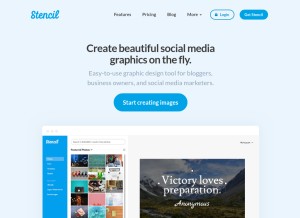 How getstencil.com looks like on a tablet such as an iPad.