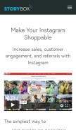 How getstorybox.com looks like on a mobile device such as an iPhone.