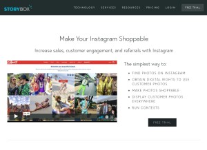 How getstorybox.com looks like on a tablet such as an iPad.