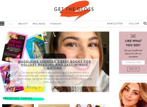 How getthegloss.com looks like on a tablet such as an iPad.