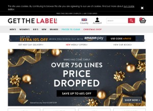 How getthelabel.com looks like on a tablet such as an iPad.